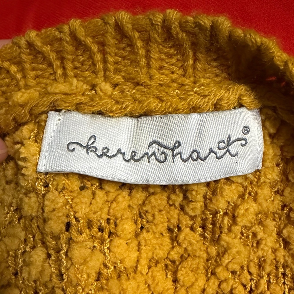 KEREN hart Textured Mustard Sweater - Picture 4 of 6